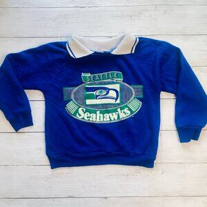 Seattle Seahawks Vintage Retro Long Sleeve Toddler Sweater -Size 5
